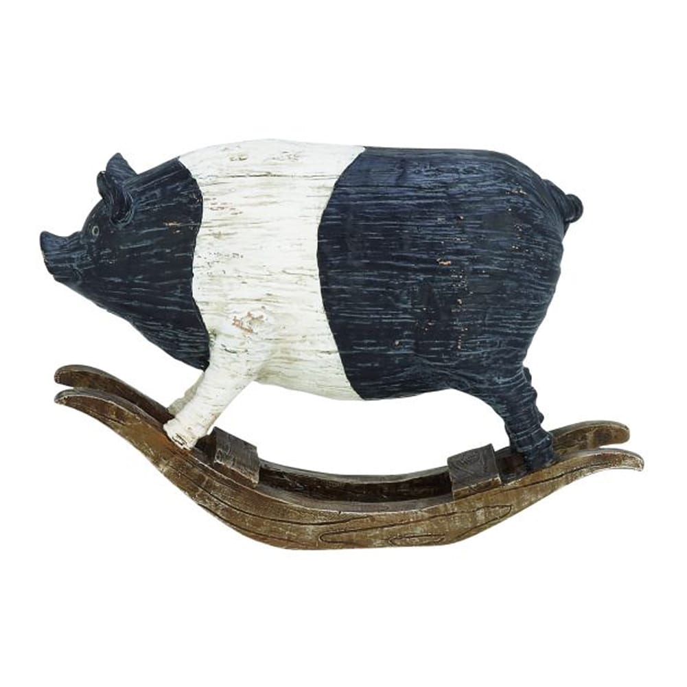 Benzara Wooden Pig Figurine - Bed Bath & Beyond - 13033933