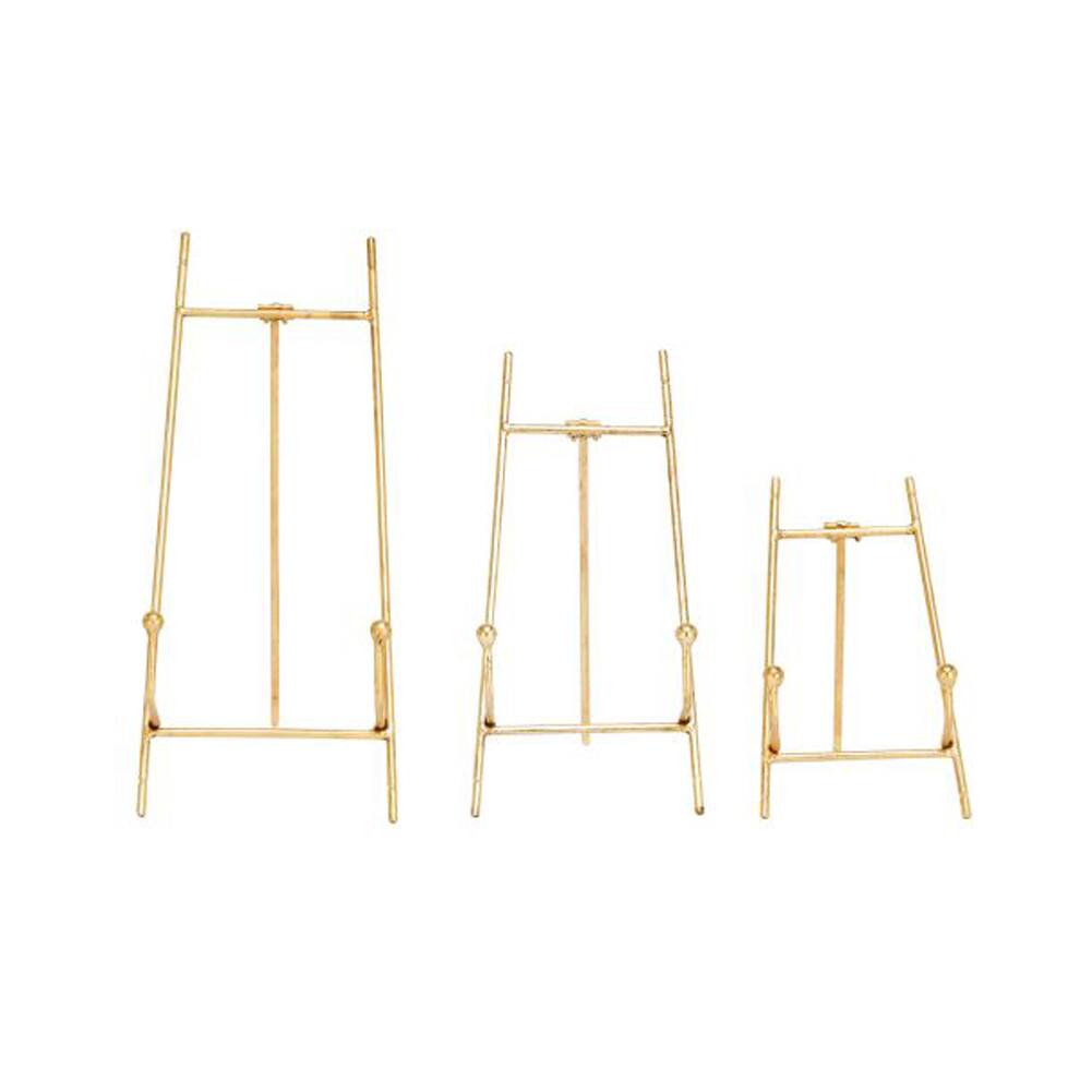 Benzara Gold Metal 3-piece Easel Set