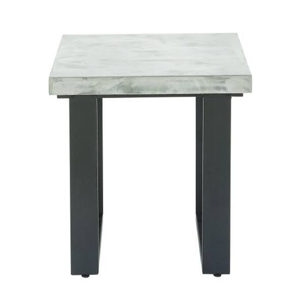 Studio 350 Wood Concrete End Table 20 inches wide, 22 inches high Bed