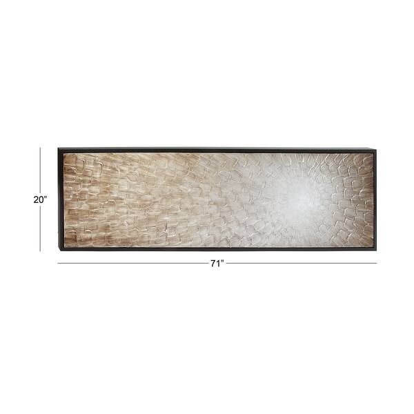 Modern 20 x 71 Inch Rectangular Brown Framed Canvas Art by Studio 350