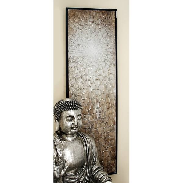 Modern 20 x 71 Inch Rectangular Brown Framed Canvas Art by Studio 350