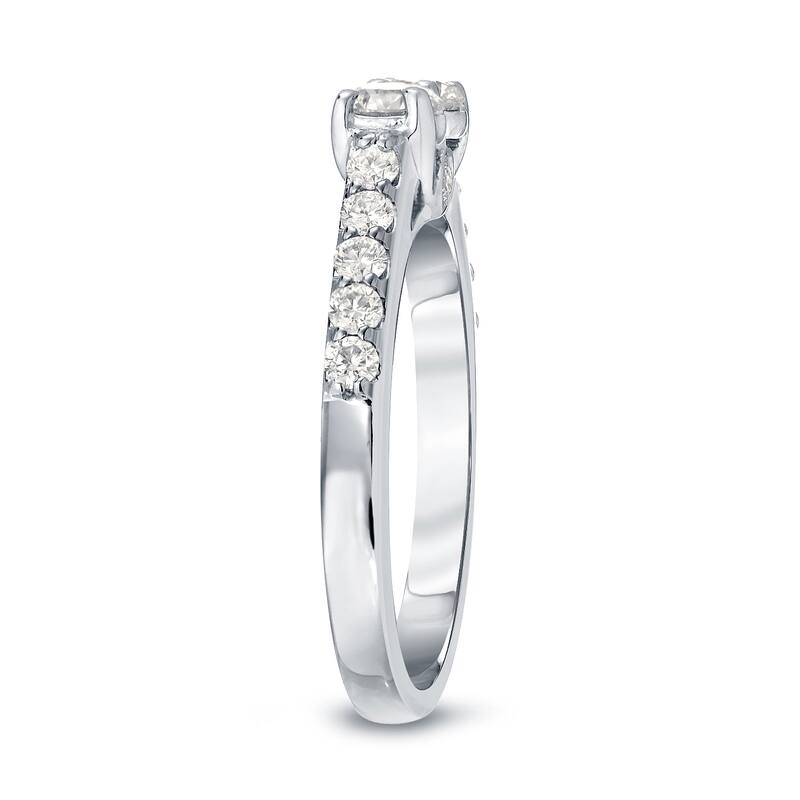 Auriya 14k Gold 1/2ct TDW Round 2-StoneDiamond Engagement Ring
