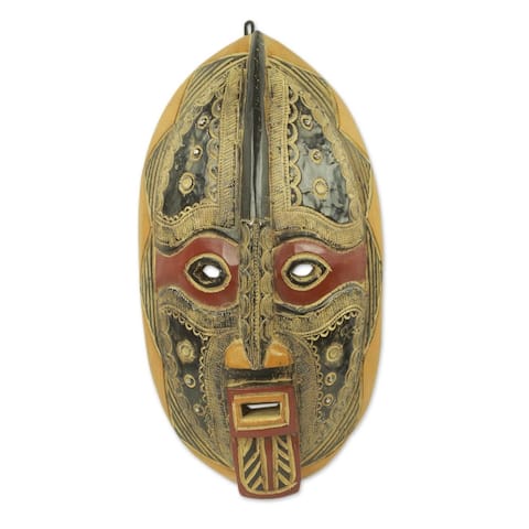 Handmade Sese Wood 'Spirit Talker' African Wall Mask (Ghana)