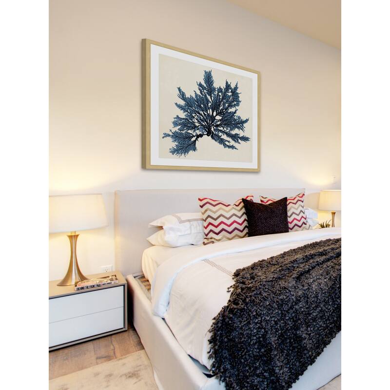 Marmont Hill - 'Coastal Seaweed IX' Framed Painting Print - Multi-Color