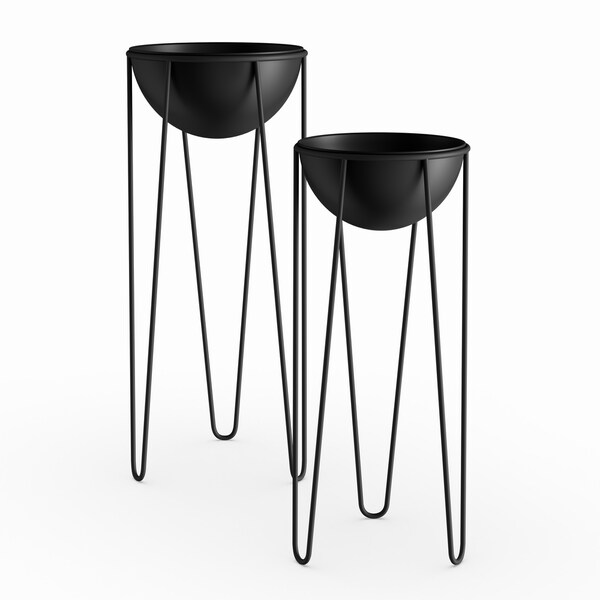Benzara Durable Metal Planters (Set of 2)