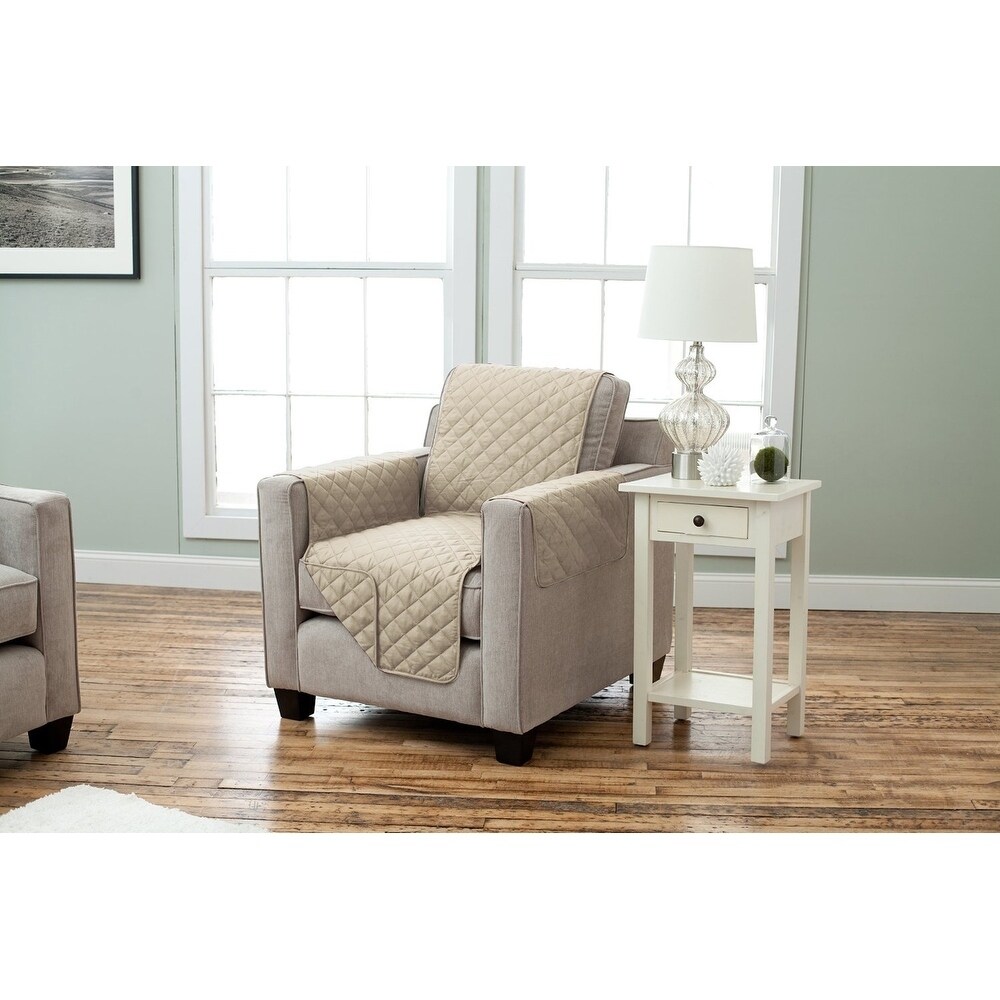 Shop Lauren Taylor Diamond Quilt Chair Slipcover Free Shipping On