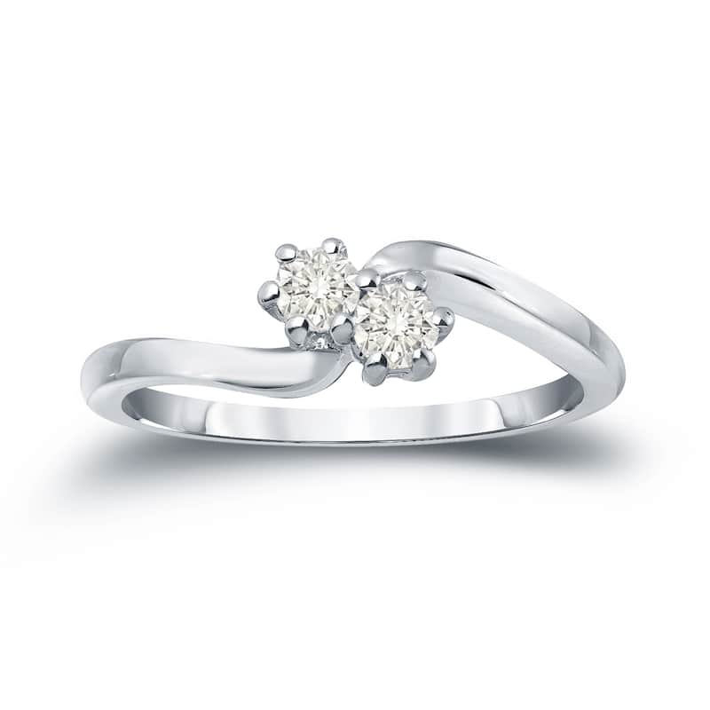 Auriya 1/2ctw Round 2-Stone Diamond Engagement Ring 14k Gold
