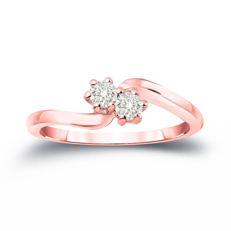 Auriya 1/2ctw Round 2-Stone Diamond Engagement Ring 14k Gold