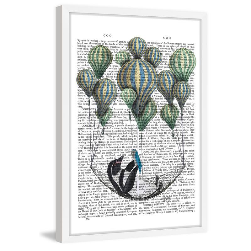 Marmont Hill - 'Penguin in Hammock' Framed Painting Print - Multi-Color