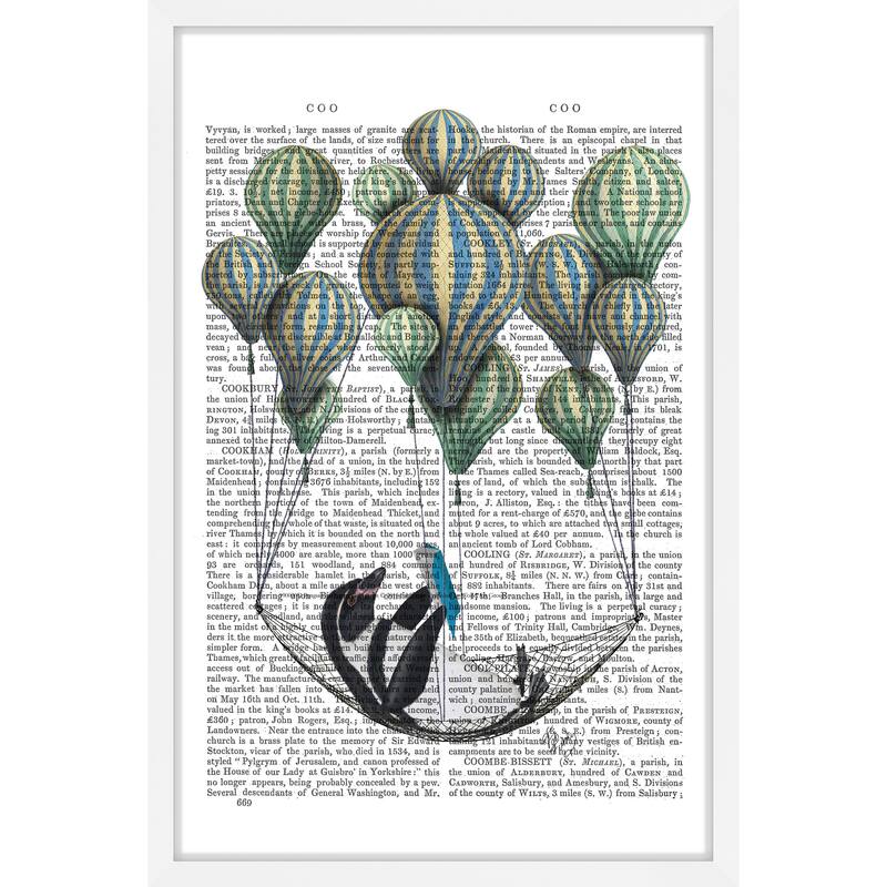 Marmont Hill - 'Penguin in Hammock' Framed Painting Print - Multi-Color