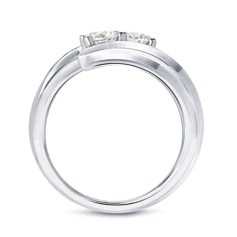 Auriya 14k Gold 1/4ct TDW Round 2-Stone Diamond Engagement Ring