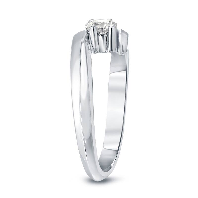 Auriya 1 carat TW Round 2-Stone Diamond Engagement Ring 14k Gold