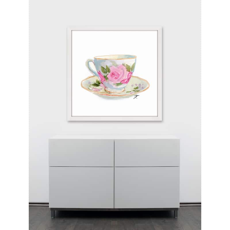 Marmont Hill - 'Teacup' Framed Painting Print - Multi-Color