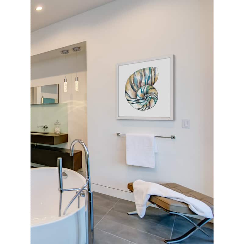 Marmont Hill - 'Aquarelle Shells II' Framed Painting Print