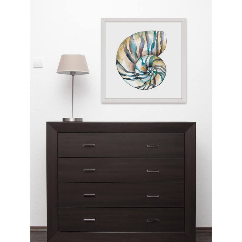 Marmont Hill - 'Aquarelle Shells II' Framed Painting Print