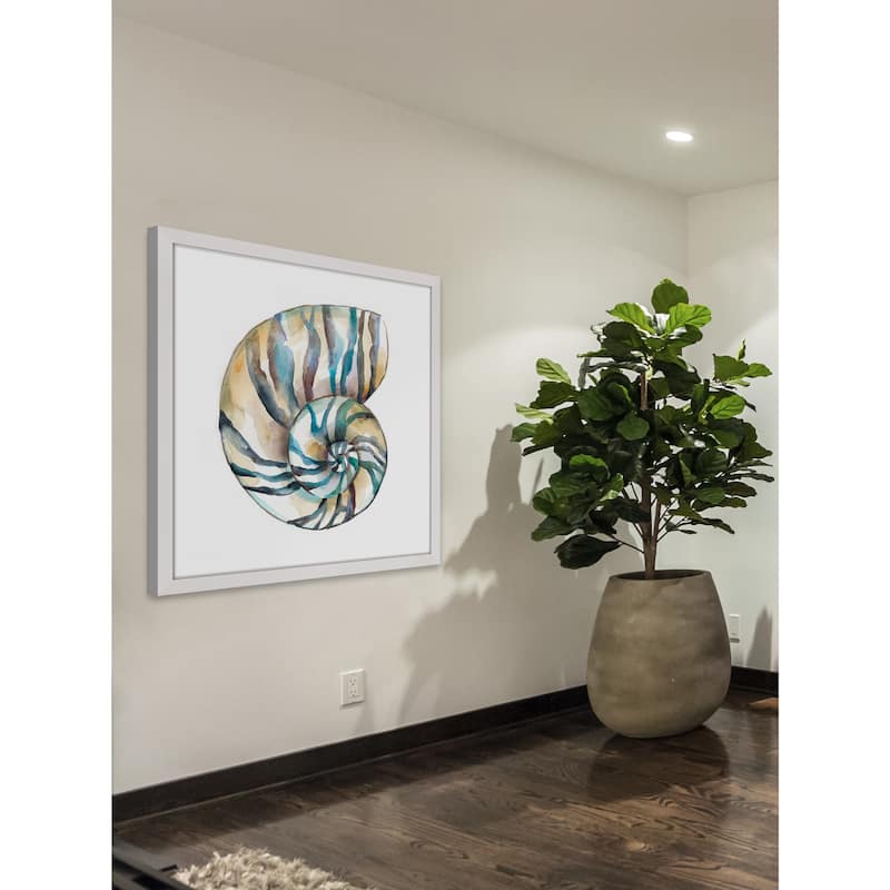 Marmont Hill - 'Aquarelle Shells II' Framed Painting Print