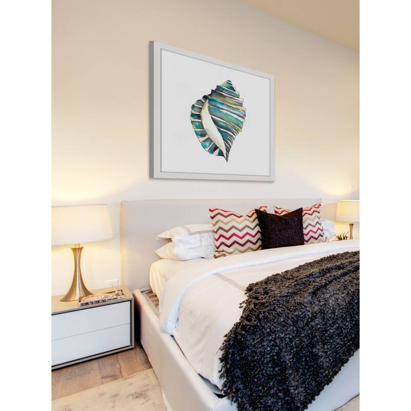 Marmont Hill - 'Aquarelle Shells I' Framed Painting Print