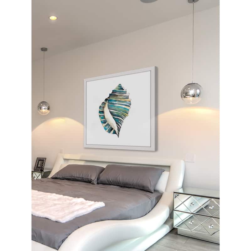 Marmont Hill - 'Aquarelle Shells I' Framed Painting Print