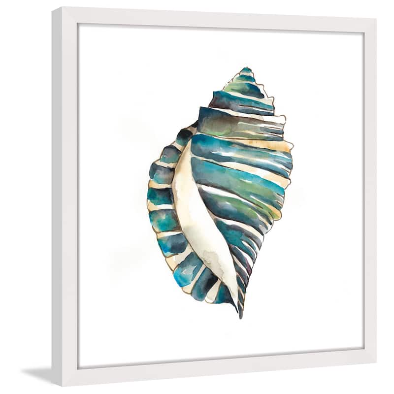 Marmont Hill - 'Aquarelle Shells I' Framed Painting Print