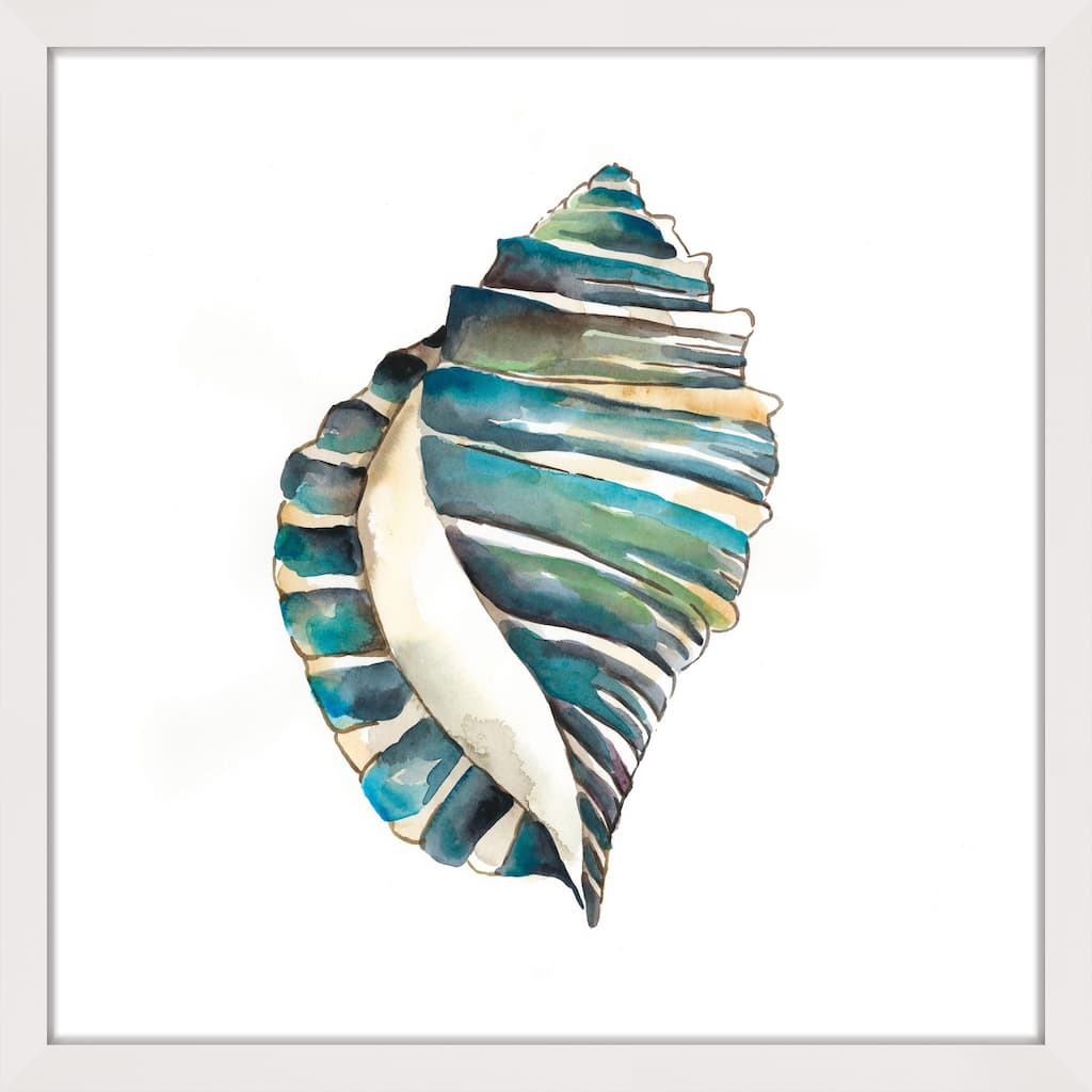 Marmont Hill - 'Aquarelle Shells I' Framed Painting Print