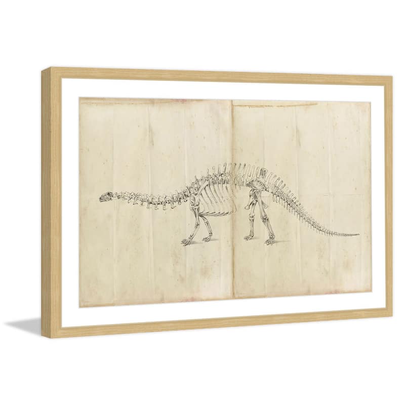 Marmont Hill - 'Dinosaur Study I' Framed Painting Print - Multi-Color