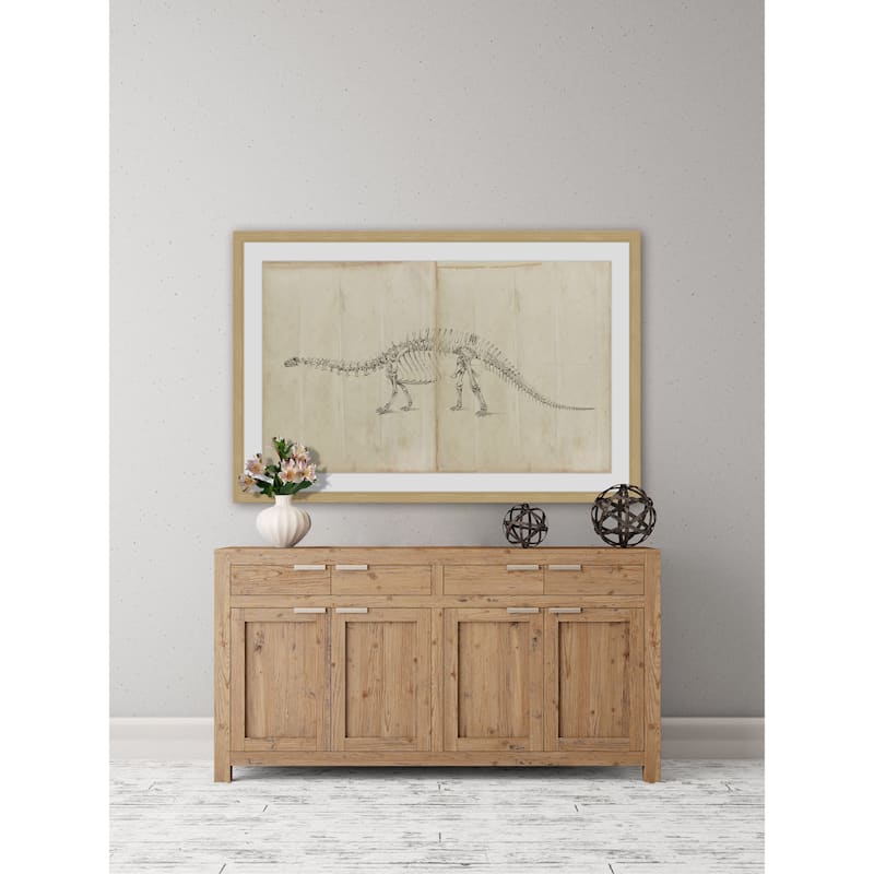 Marmont Hill - 'Dinosaur Study I' Framed Painting Print - Multi-Color