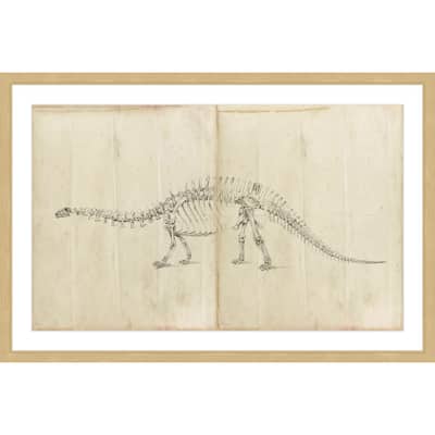 Marmont Hill - 'Dinosaur Study I' Framed Painting Print - Multi-Color