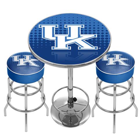 University of Kentucky Game Room Combo - 2 Bar Stools and Table