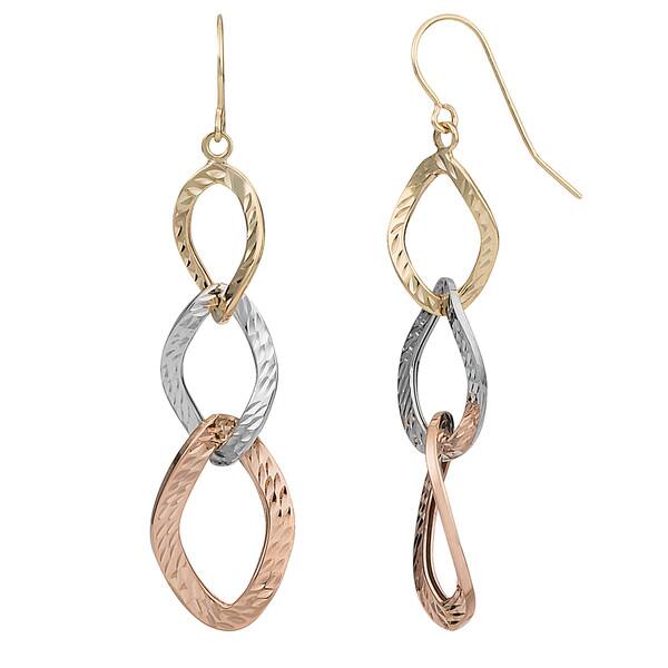Tri Color Dangle Earrings