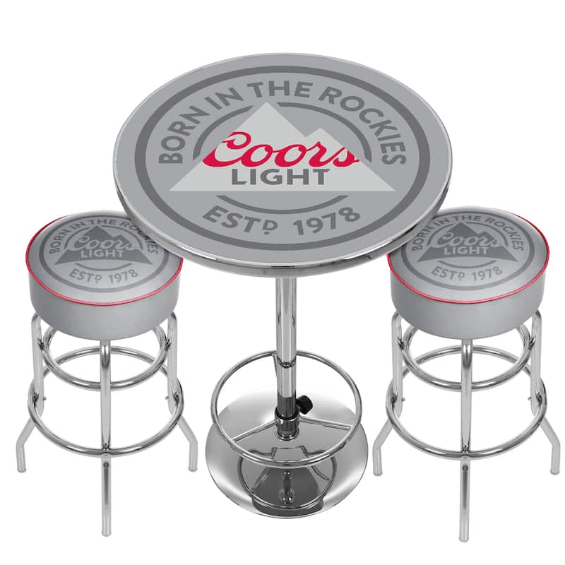 Coors Light Game Room Combo 2 Bar Stools and Table On Sale Bed
