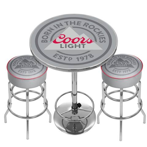 Coors Light Game Room Combo - 2 Bar Stools and Table