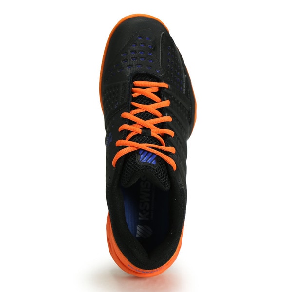 blue leather tennis shoes