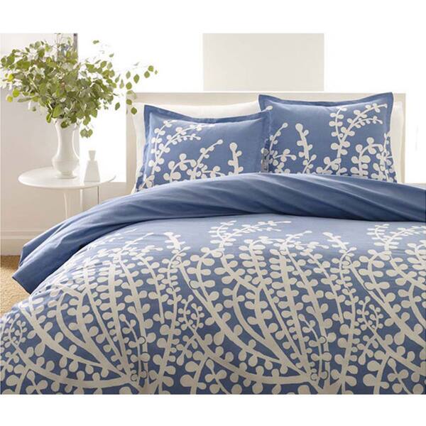 Shop City Scene Branches French Blue 3 Piece Comforter Set King