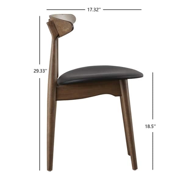 dimension image slide 1 of 4, Norwegian Danish Modern Chestnut Tapered Dining Set by iNSPIRE Q Modern