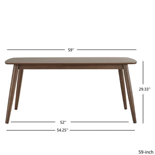 dimension image slide 3 of 4, Norwegian Danish Modern Chestnut Tapered Dining Set by iNSPIRE Q Modern