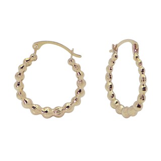 Top Product Reviews For 10k Gold Beaded Hoop Earrings 13044996 10k Gold Beaded Hoop Earrings