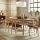 Norwegian Danish Oak Tapered Dining Set by iNSPIRE Q Modern - 63" Table/Black Faux Leather With 6 Chairs