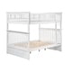 preview thumbnail 4 of 5, Columbia Bunk Bed Full over Full with USB Charging Station in White