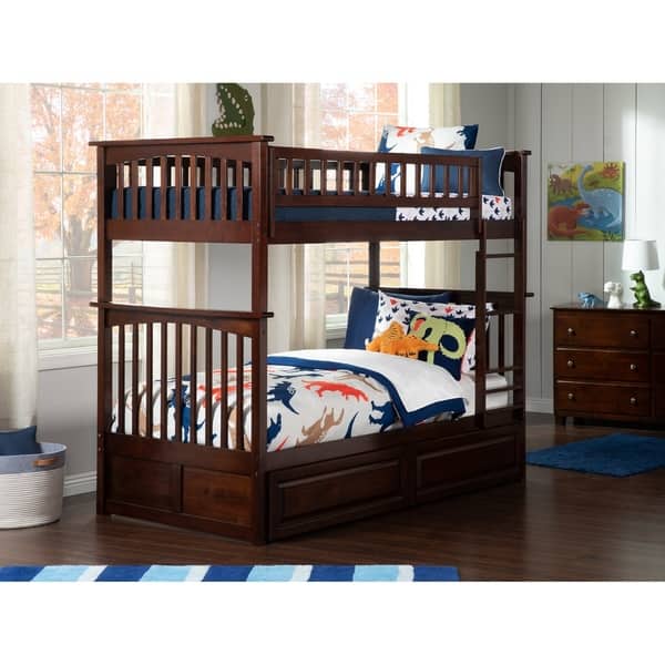Shop Columbia Bunk Bed Twin Over Twin With 2 Raised Panel Bed