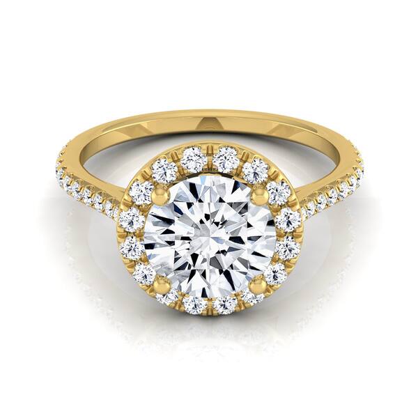 IGI Certified 14K Yellow Gold 0.40Carat Round Diamond Channel Wedding Band Ring