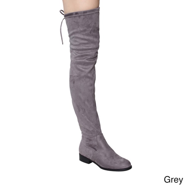 thigh high boots short heel