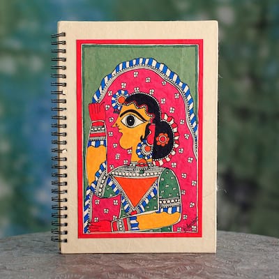 Handmade Paper 'New Bride' Madhubani Journal (India)
