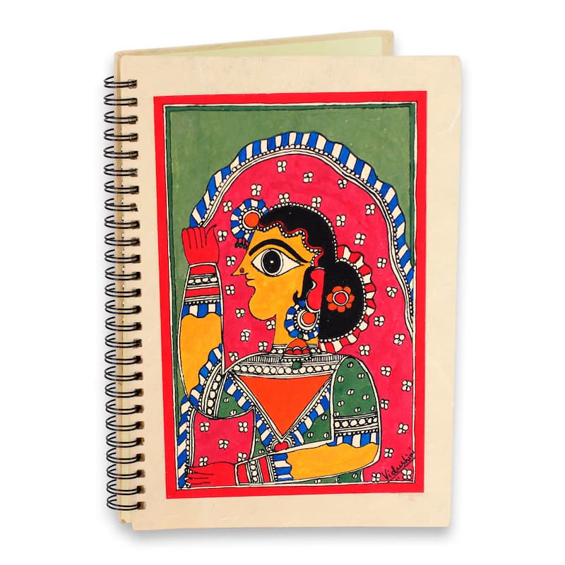 Handmade Paper 'New Bride' Madhubani Journal (India)