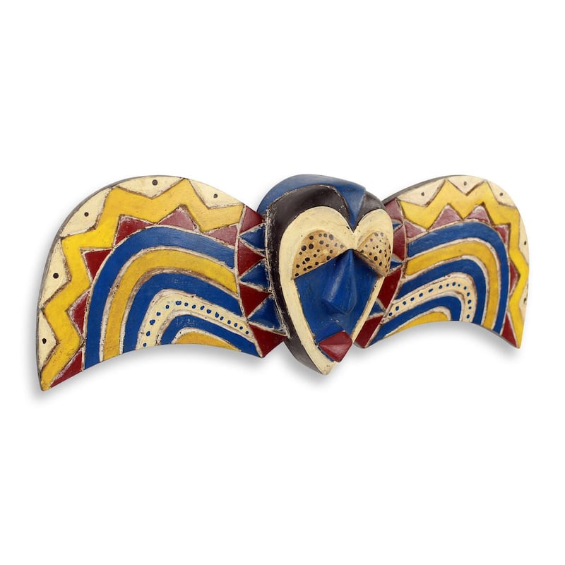 Handmade Bobo Butterfly Sese Wood Mask (Ghana)