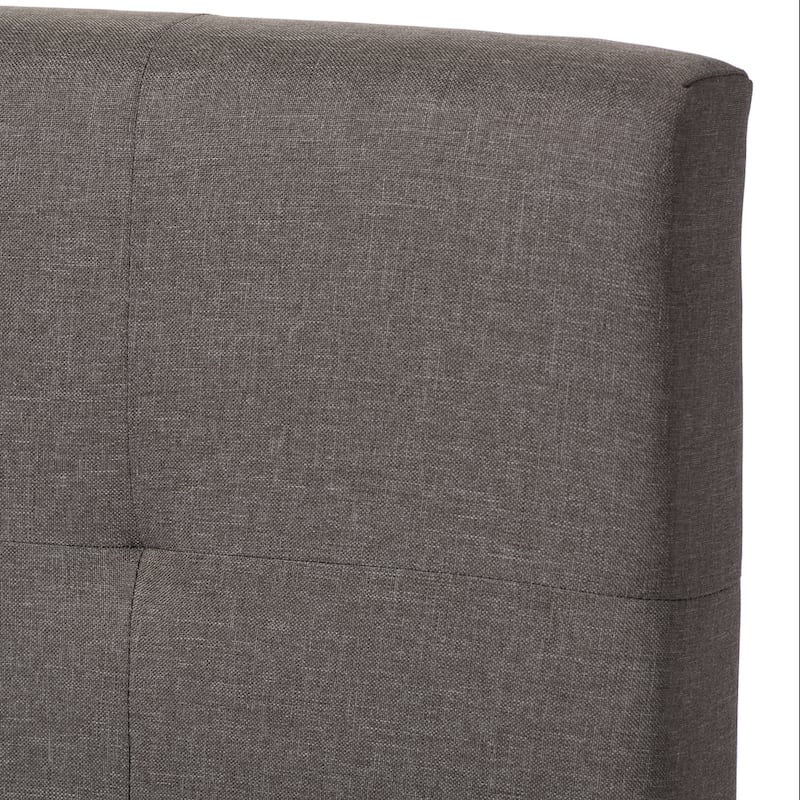 Baxton Studio Karpos Modern Upholstered Grid-tufting Panel Bed