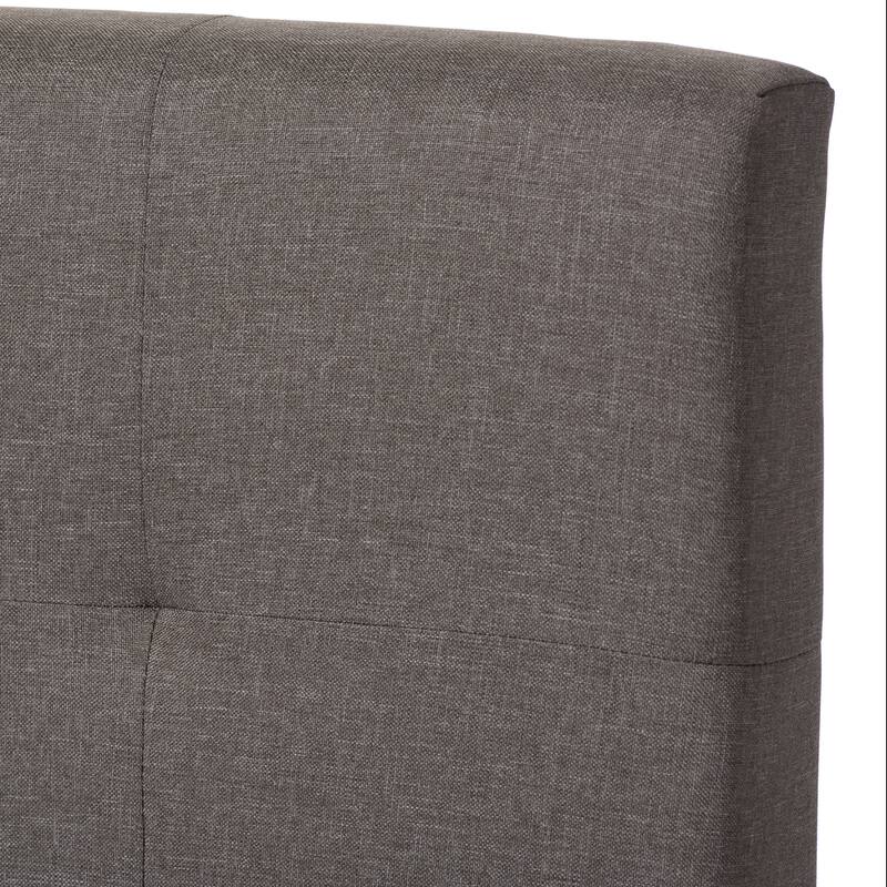 Baxton Studio Karpos Modern Upholstered Grid-tufting Panel Bed