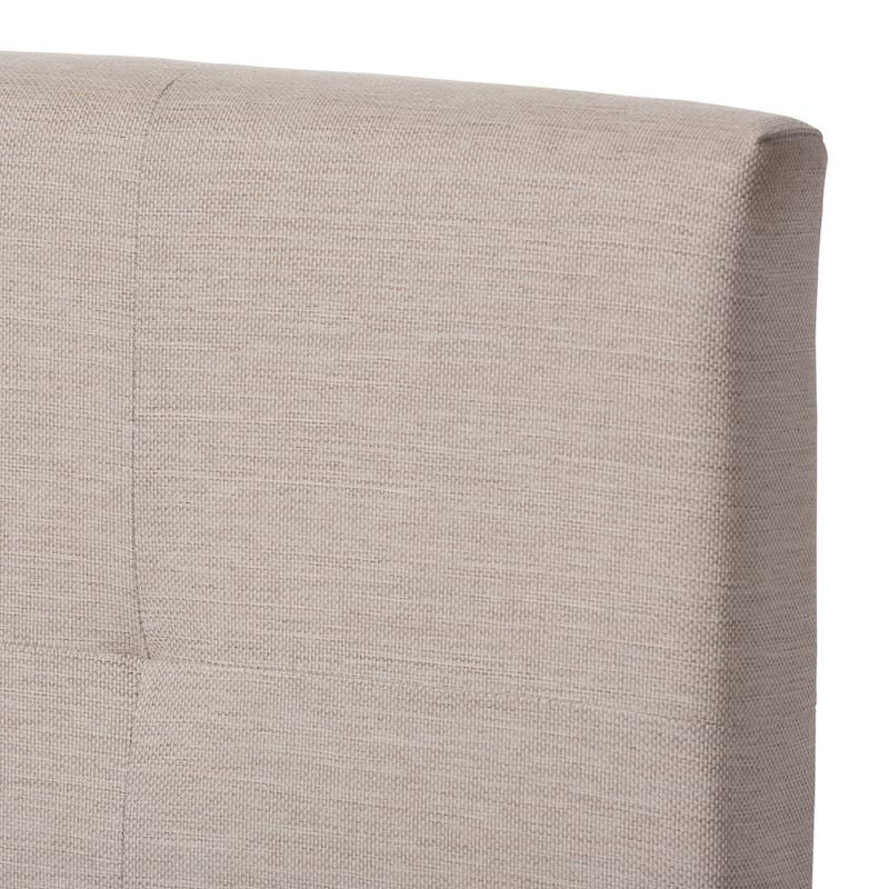 Baxton Studio Karpos Modern Upholstered Grid-tufting Panel Bed