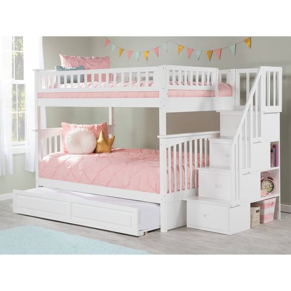 Shop Columbia Staircase Bunk Bed Full Over Full With Twin Size