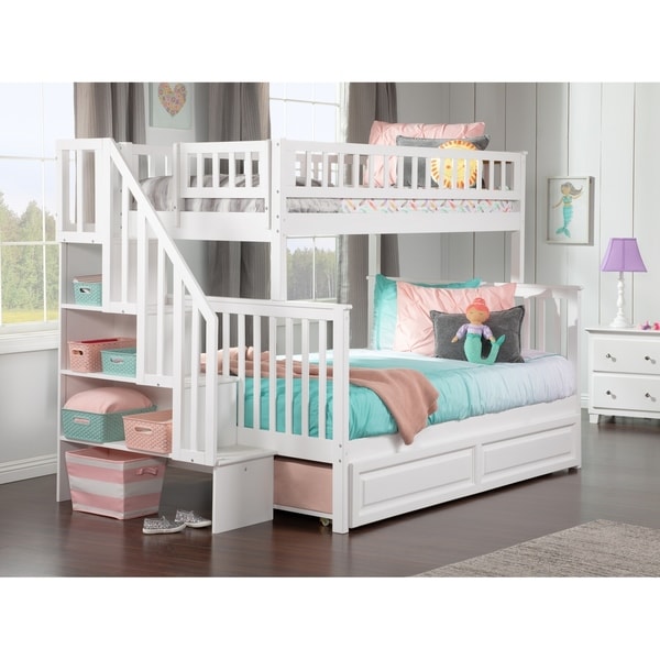 white full size bunk beds