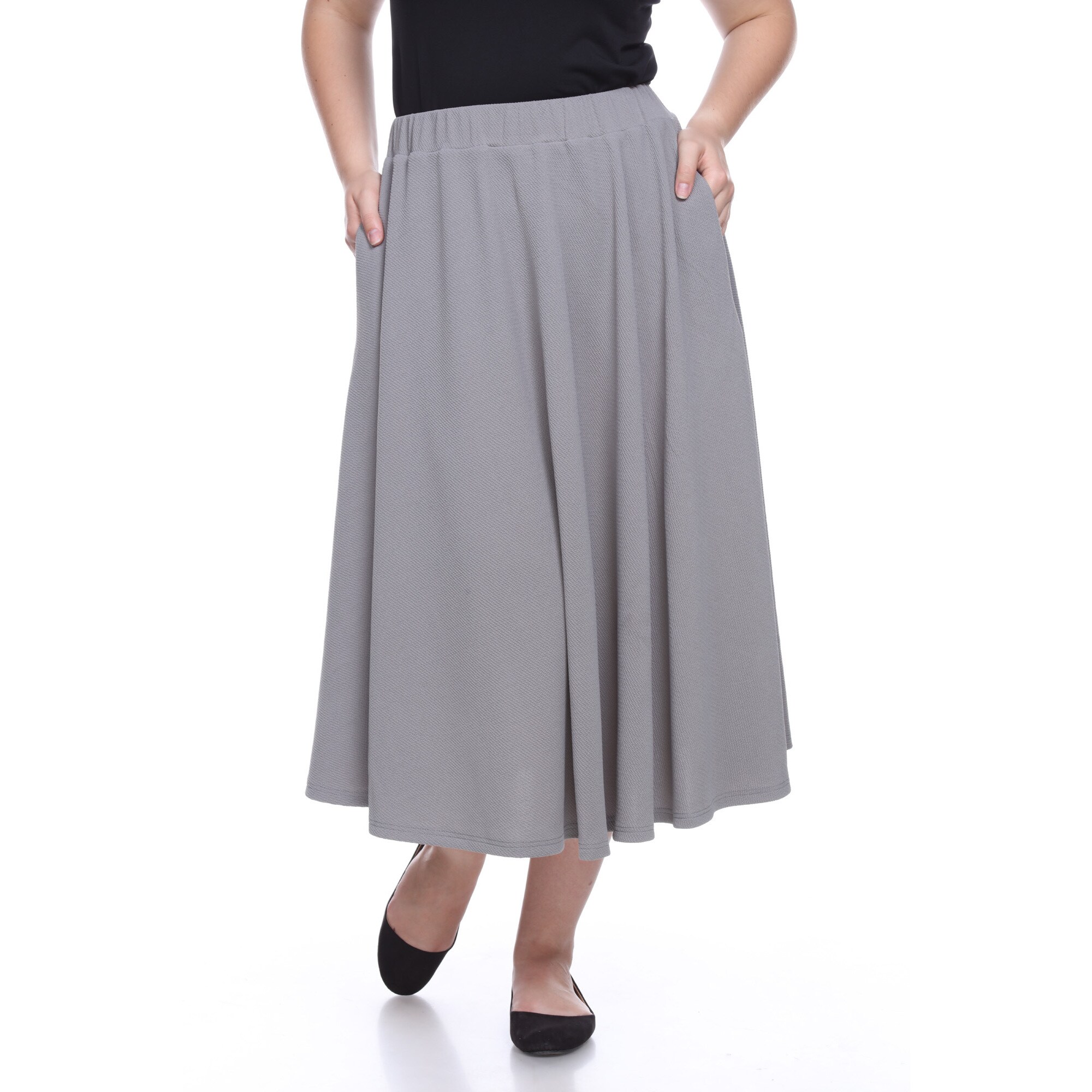 gray flare skirt